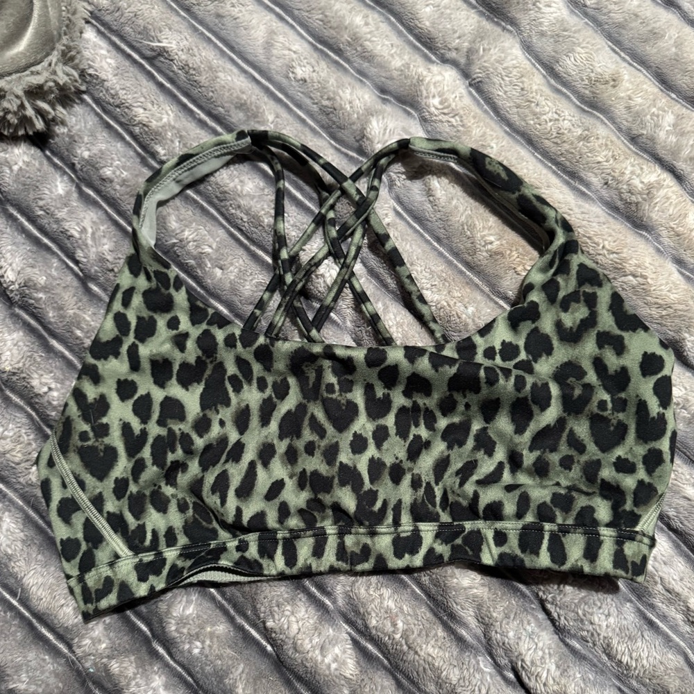 Victoria's Secret Green Leopard Print Bra